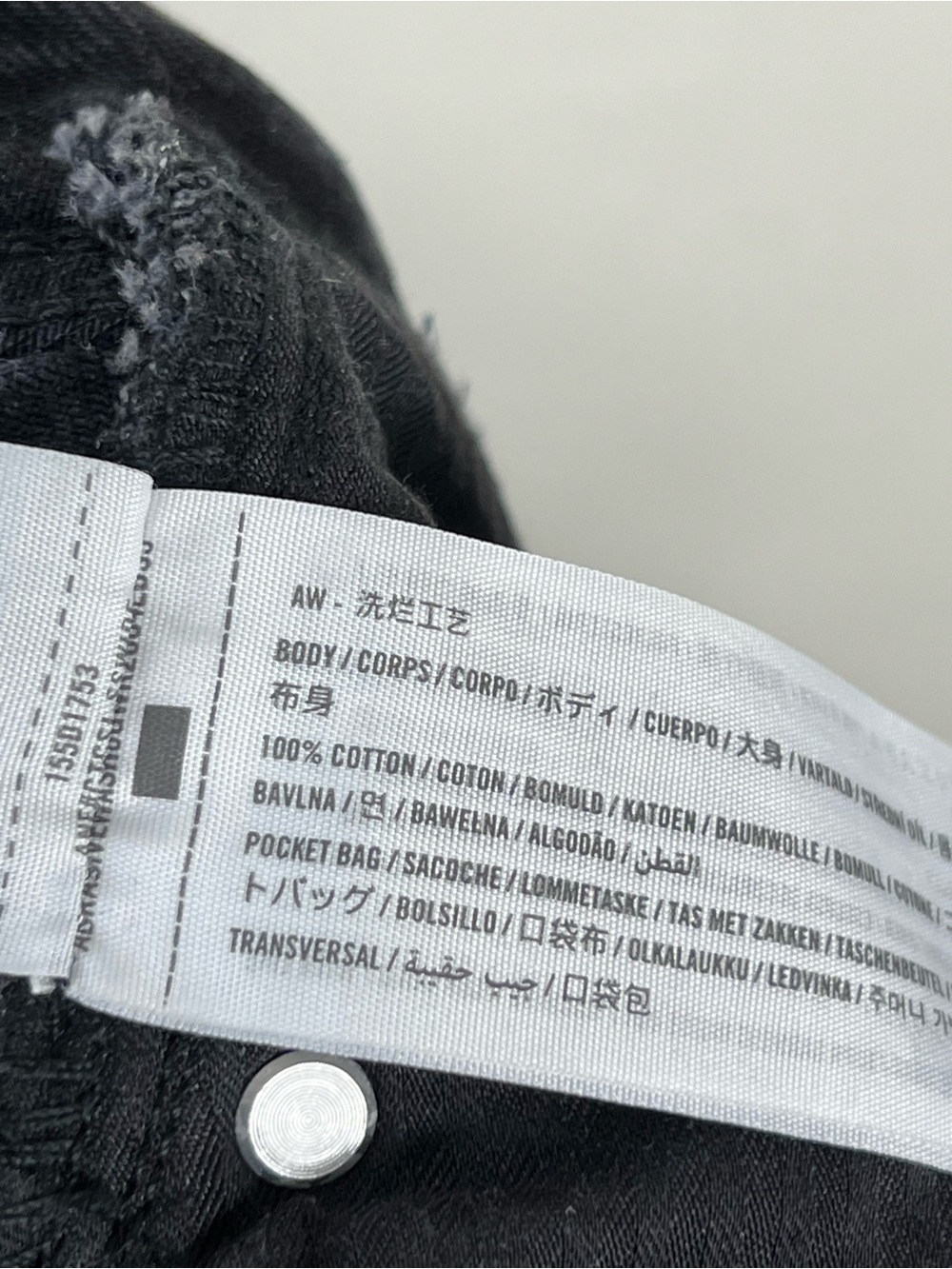 Abercrombie & Fitch Curve Love Mid Rise Barrel Jean Washed Black Size 32 Long - Picture 8 of 11